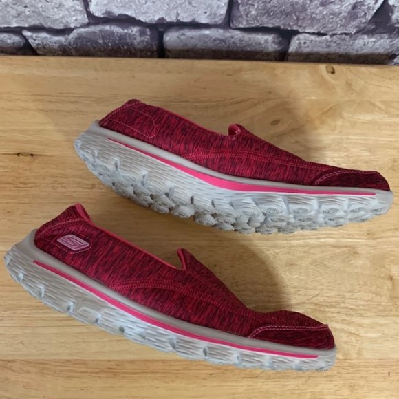 skechers go walk black pink